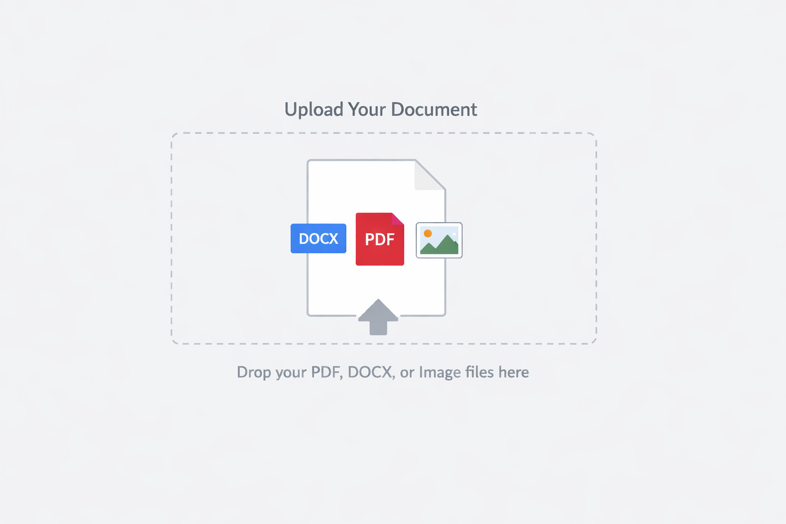 Upload document interface
